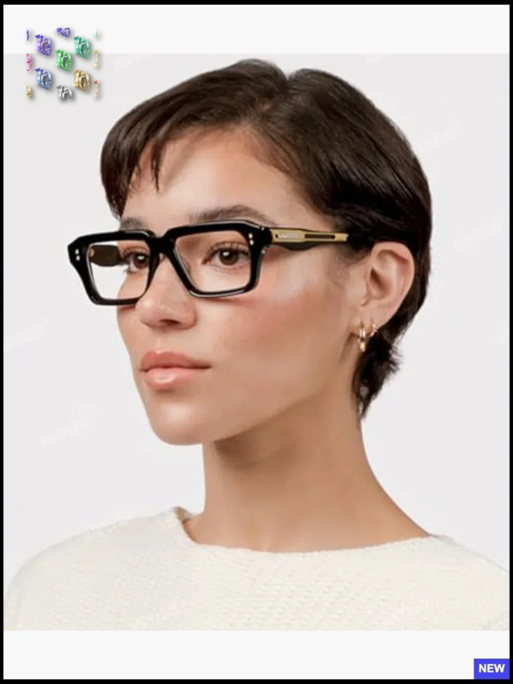 Retro Thick Frame Blue Light Blocking Glasses Square Design